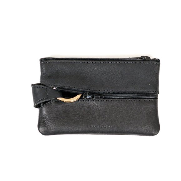 Levenger Bavarian Key & Coin Case Black Leather New in Box - Picture 5 of 6